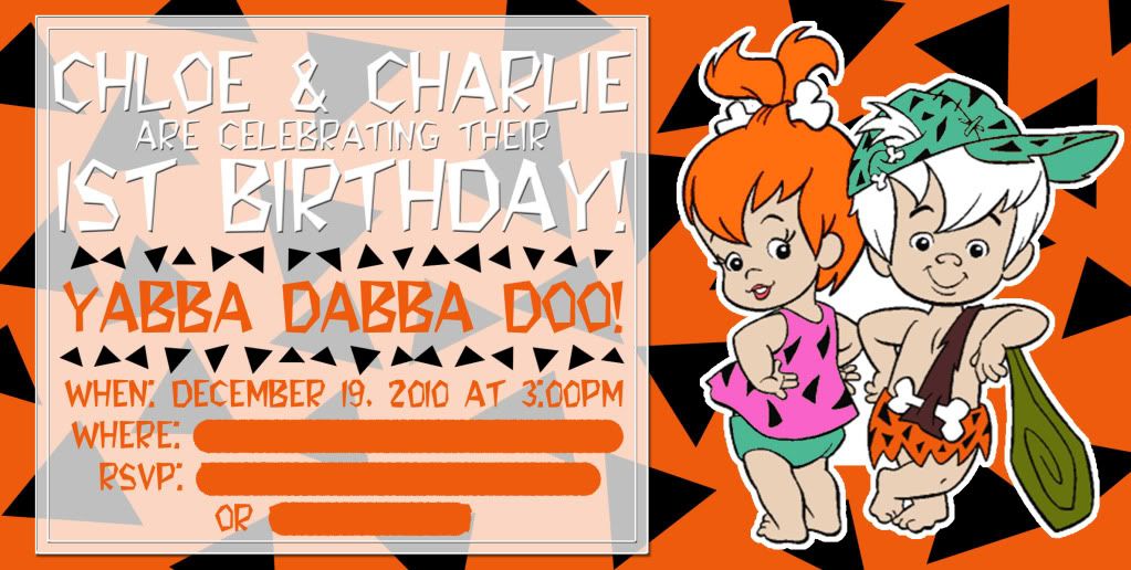 birthday planning babycenter TwinsFlintstoneBdayInviteONLINE?t=1287541841 birthday planning babycenter,Flintstones Birthday Invitations